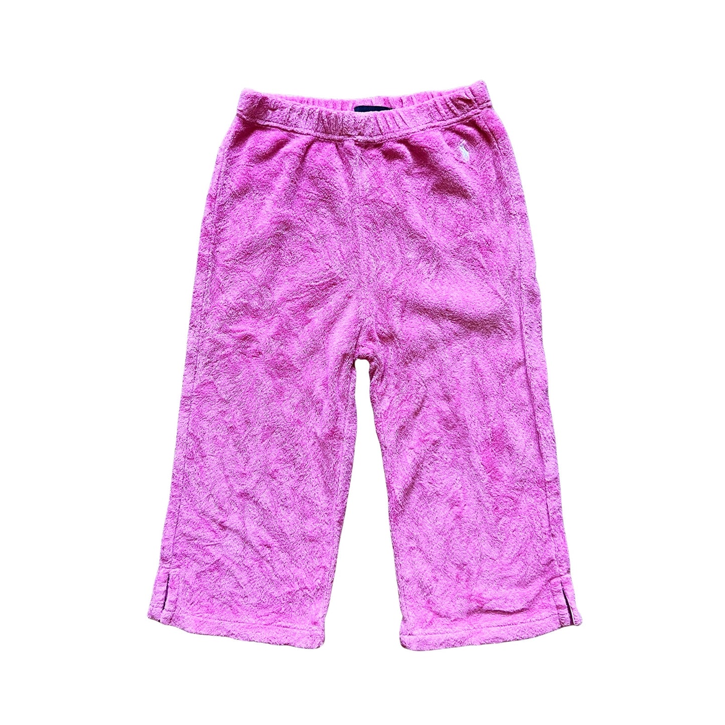 Ralph Lauren Girls Terrycloth Track Pants 5 Hot Pink Embroidered Pony Y2K Barbie