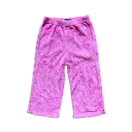 Ralph Lauren Girls Terrycloth Track Pants 5 Hot Pink Embroidered Pony Y2K Barbie