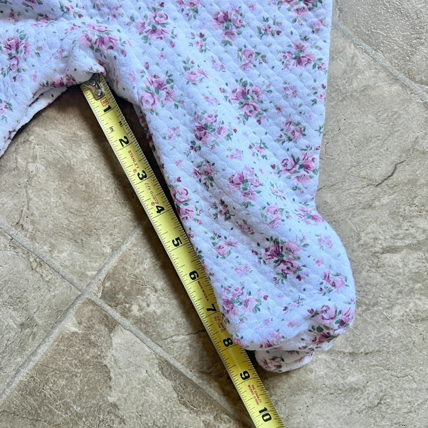 Laura Ashley Baby Quilted Sleepsuit 3-6 Months Ditsy Floral Cottage Coquette