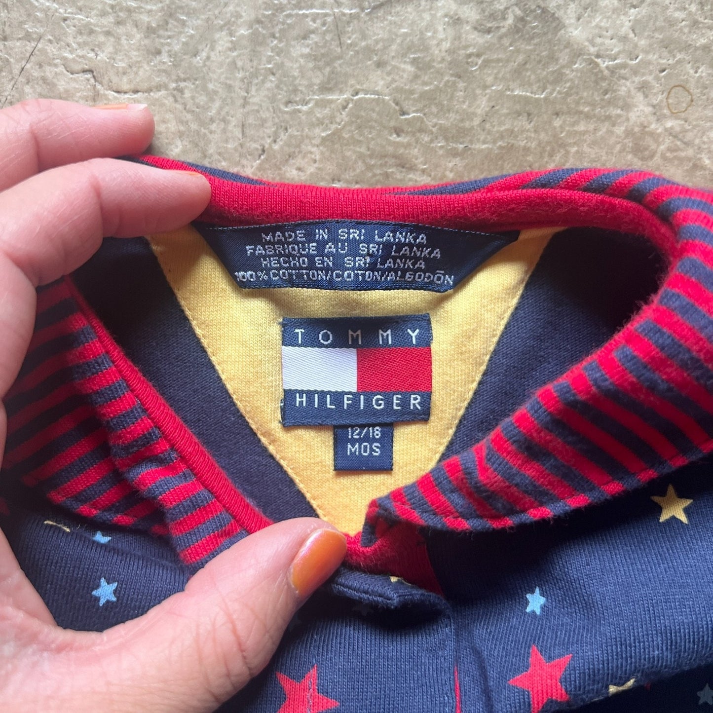 Vtg Y2K Tommy Hilfiger Girls Dress 12/18 Months Patriotic Americana 4th of July
