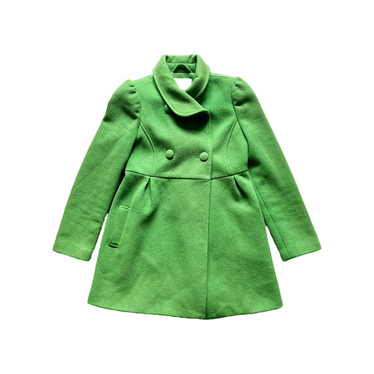 Vintage Y2K Old Navy Womens Pea Coat Size XS Green Wool Blend Twee Preppy