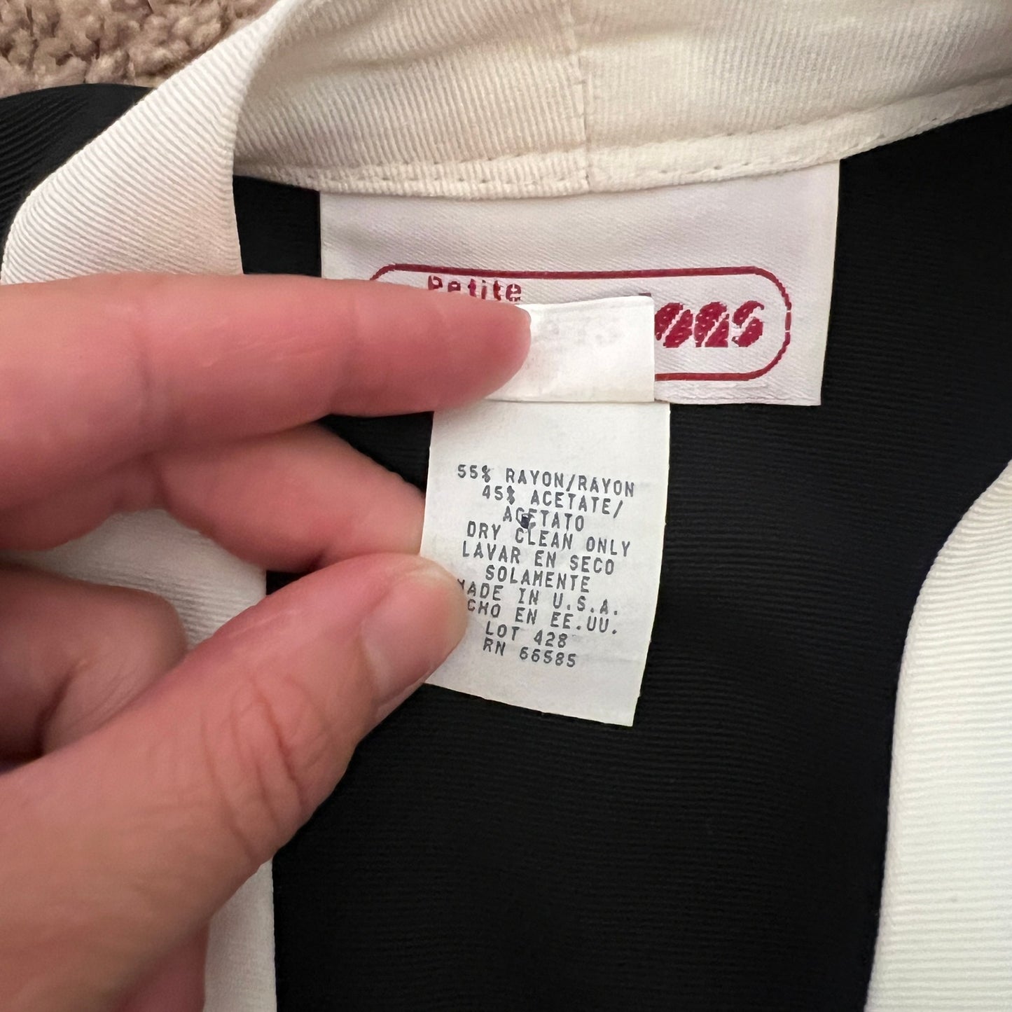 Vtg 80s Petite Perceptions Womens Blouse 12 Black White Sheer Sleeves Pearl Buttons Goth Victorian Holiday