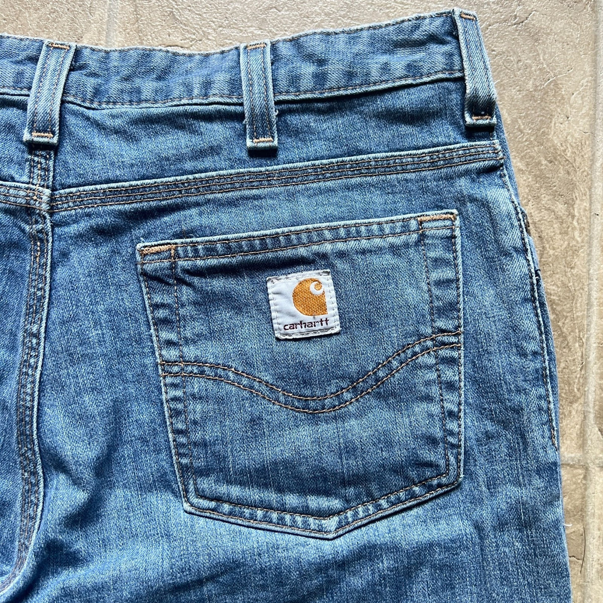 Carhartt Traditional Fit Jeans 8 x 28 Medium Wash Straight Leg Classic Workwear