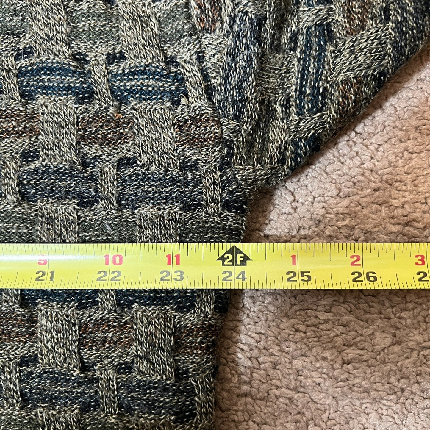 Vtg 90s Towncraft Sweater XL Basket Weave Grunge Grandpacore Classic Minimalist