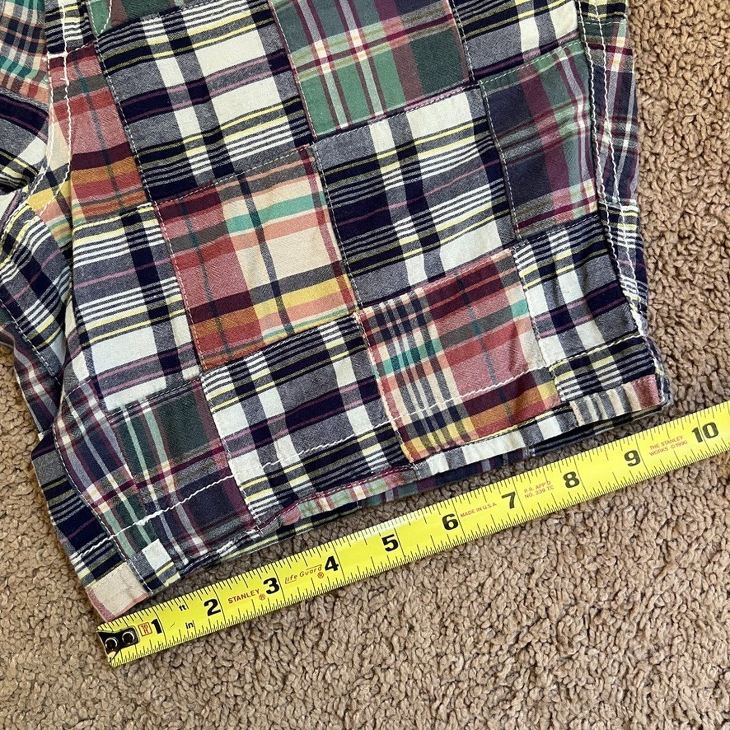 J. Crew Madras Plaid Shorts 4 Multi-color Patchwork Preppy Twee Rustic Summer