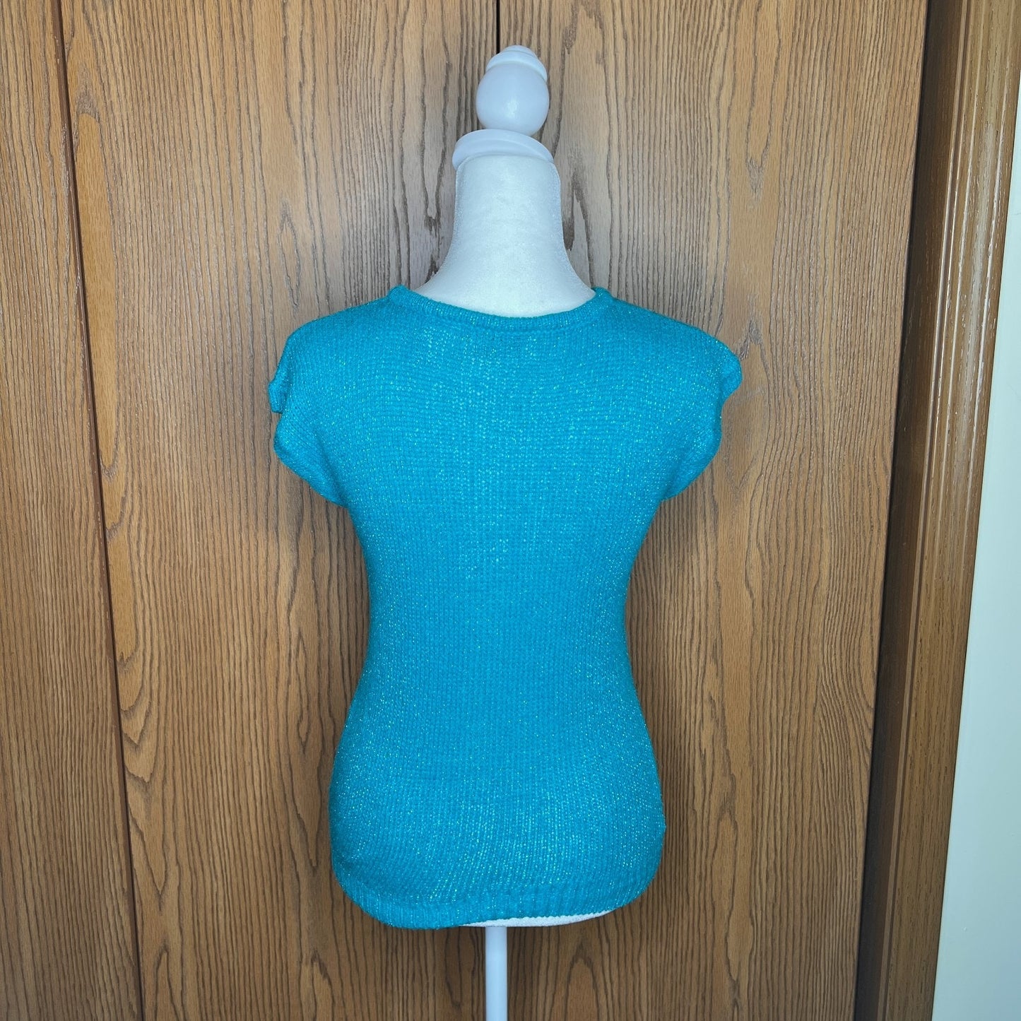 Vintage Margules Knit Top S Silk Angora Shimmery Y2K Mermaid Fairy Rave Coastal