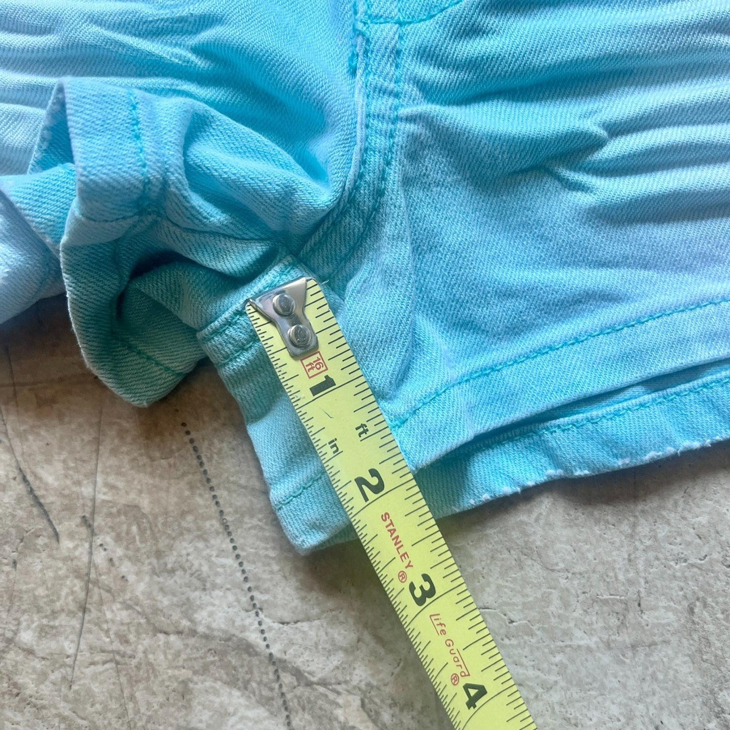 Decree Micro Mini Denim Shorts 11 Ice Blue Low Rise Y2K Festival Coconut Girl