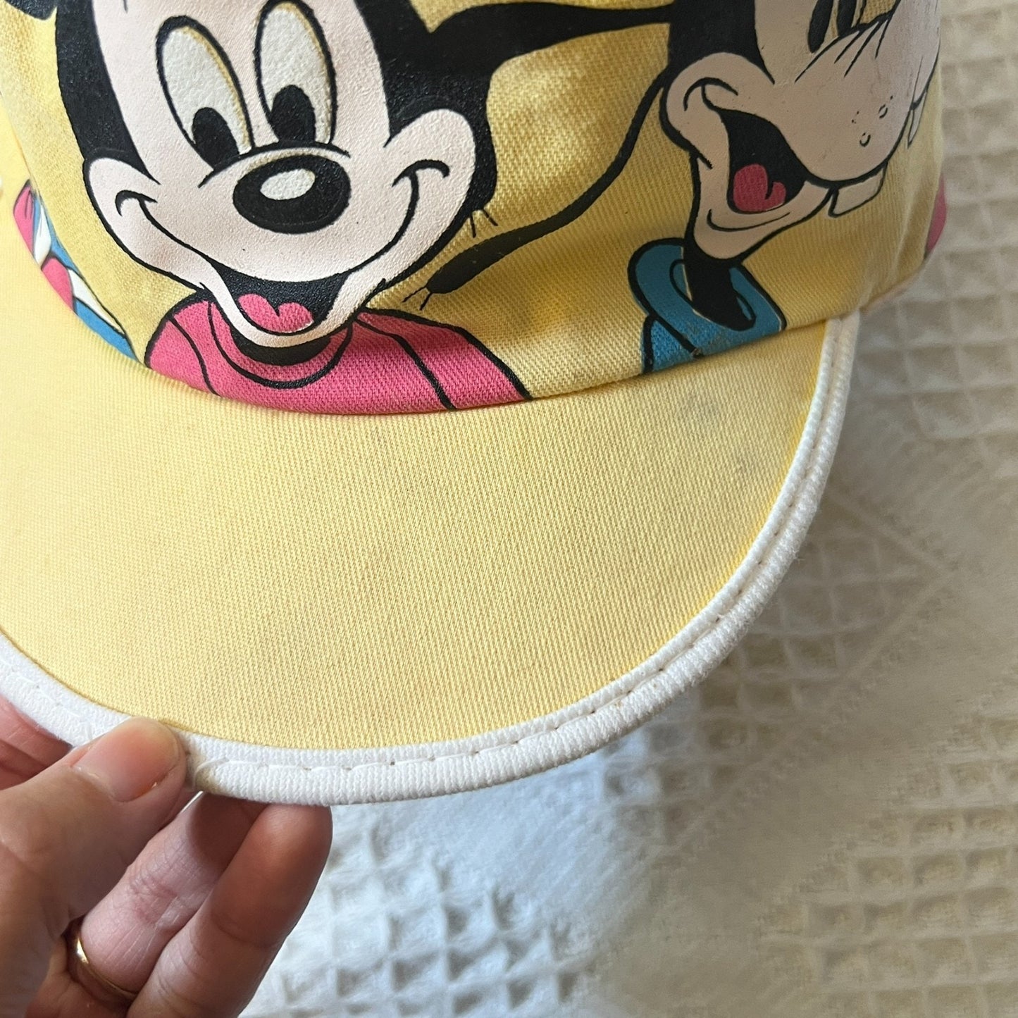 Vtg 80s Mickey & Friends Kids Painters Cap Multi-color Disney Retro Nostalgic