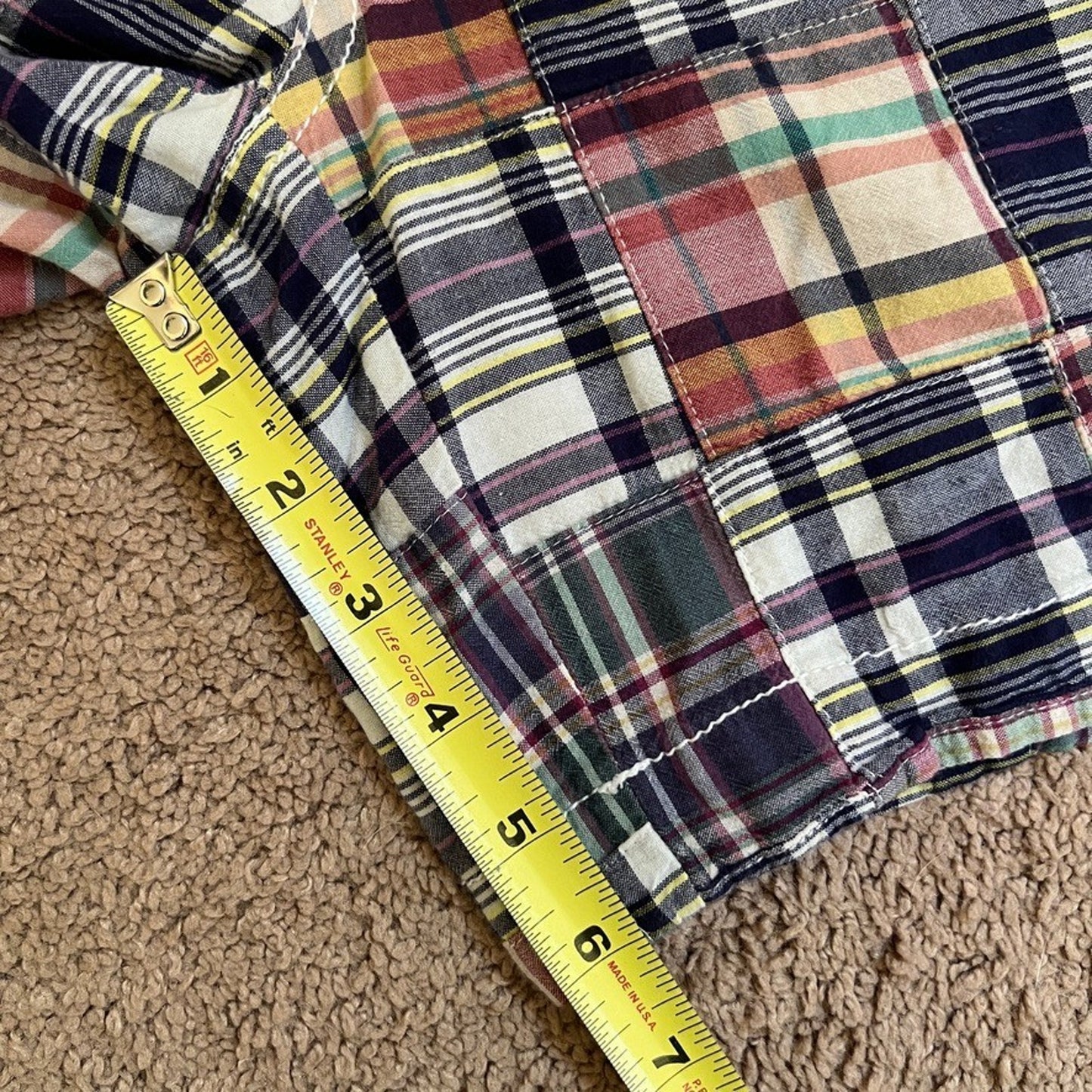 J. Crew Madras Plaid Shorts 4 Multi-color Patchwork Preppy Twee Rustic Summer