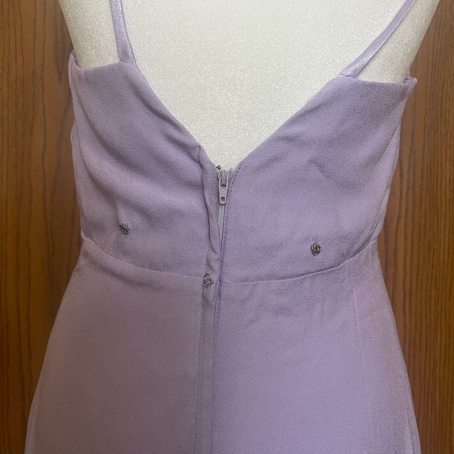 Vtg Y2K Alfred Angelo Maxi Dress Gown Lavender Iridescent Prom Bridesmaid Formal