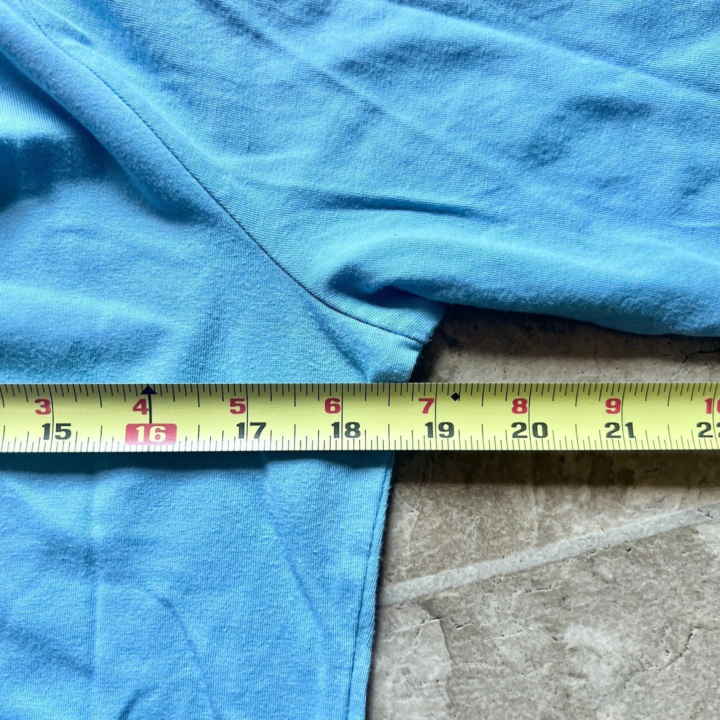 Talbots Womens Blue Ruffled Blouse Size L Pima Cotton Blend Pleated Neckline Feminine