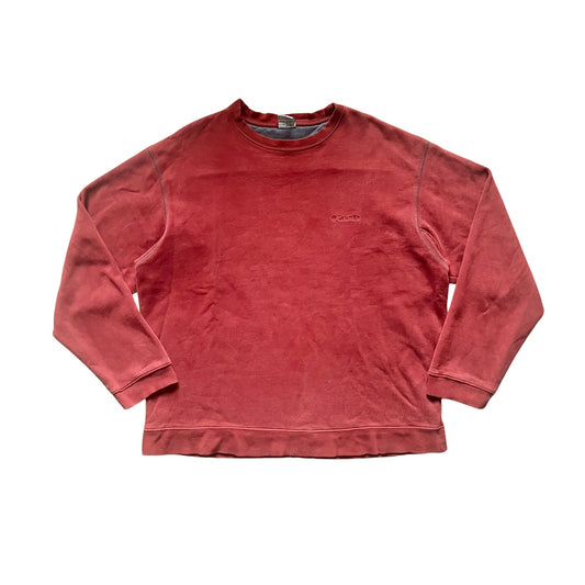 Columbia Mens Pullover Sweatshirt Size XL Rust Orange Outdoor Gorpcore Cabincore