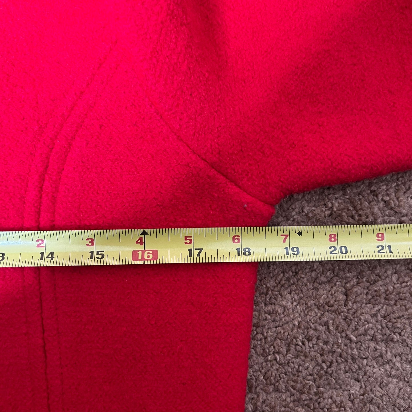 Vintage 80s Tally-Ho 100% Wool Cardigan Size 10 Cherry Red Classic Holiday Christmas Old Money