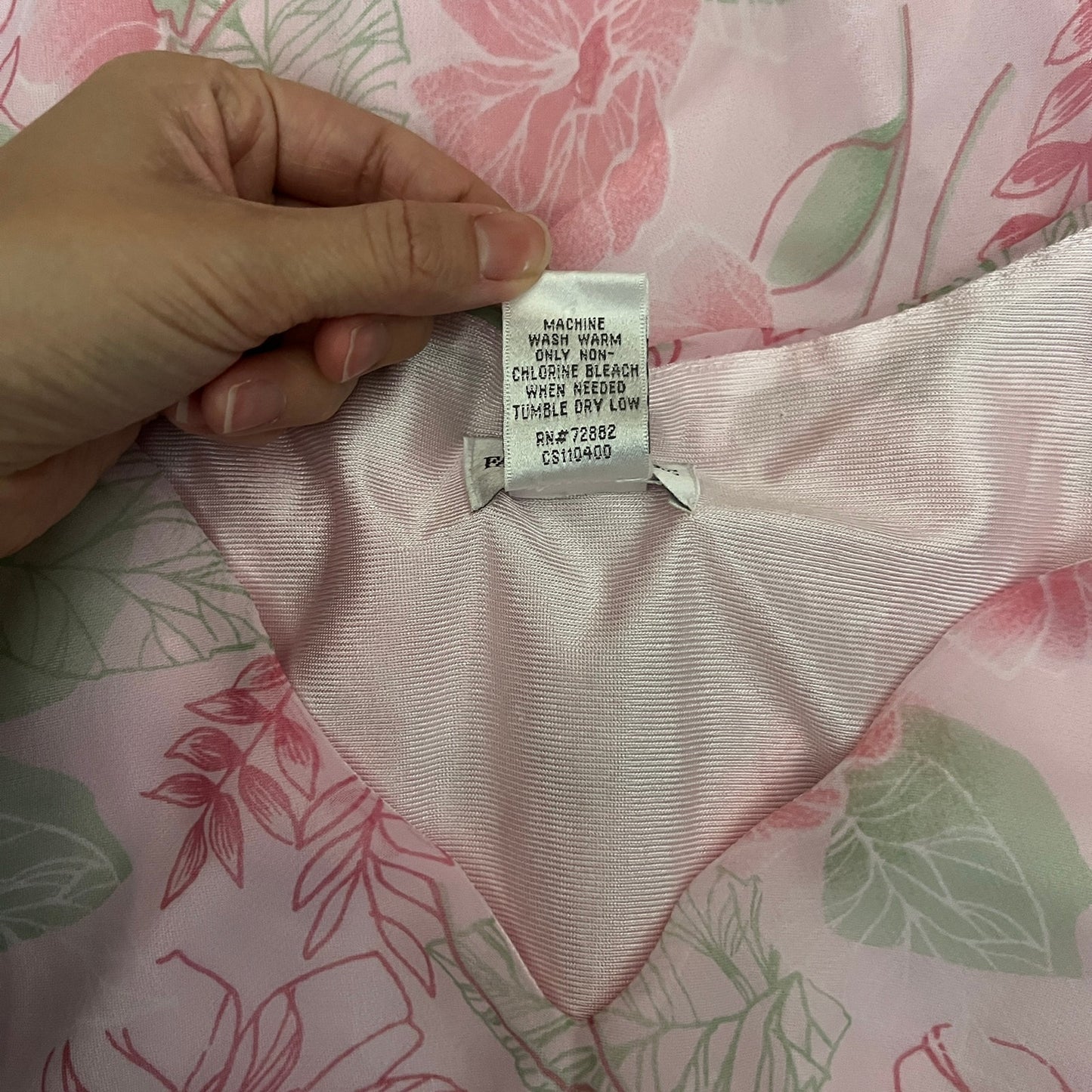 Vtg 90s Fashion Bug Midi Dress 16W Pink Floral Ruffled Feminine Romantic Soft Girl