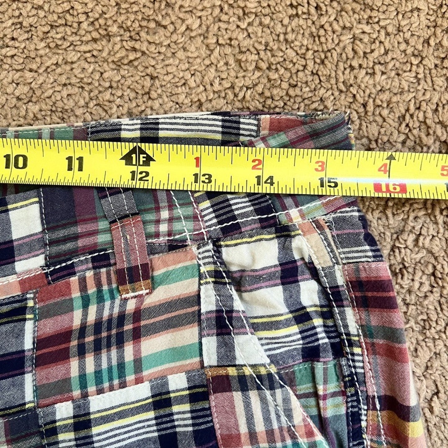 J. Crew Madras Plaid Shorts 4 Multi-color Patchwork Preppy Twee Rustic Summer