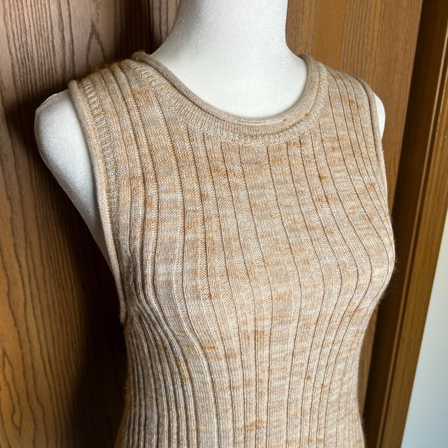 Pilcro Anthropologie Ribbed Knit Tank Top S Silk Blend Beachy Boho Minimalist