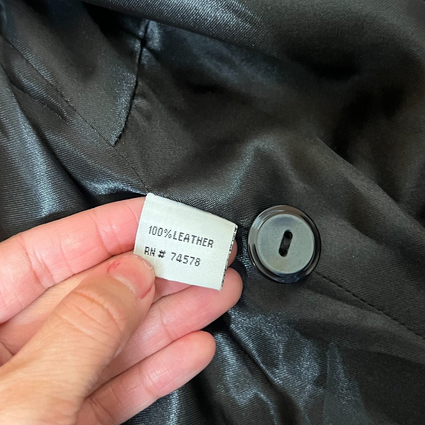 Vintage Y2K Cache Womens Leather Jacket Size 4 Black Buttery Soft Single Button Biker Baddie Goth