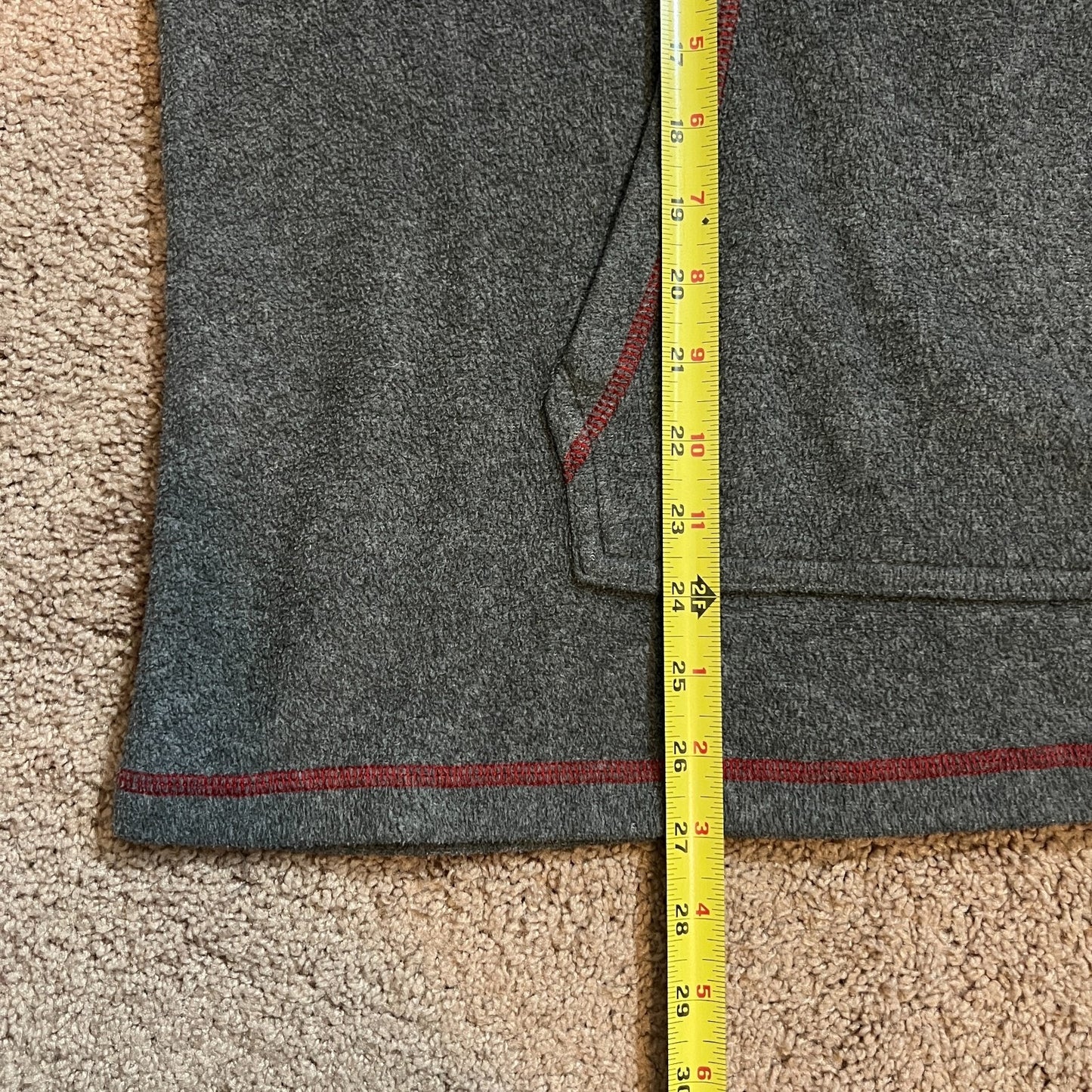 Vintage Mens Mickey Mouse Fleece Sweatshirt Size L Gray Embroidered Front Pocket