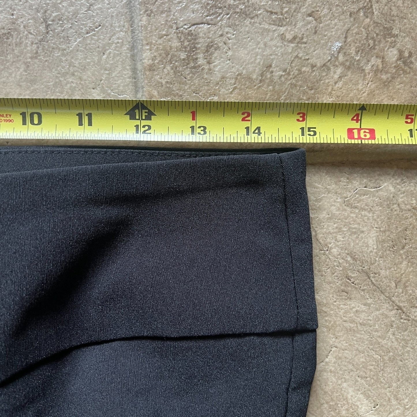 Vintage 90s Cleveland Street Womens Black Dress Pants Size 9 Wide Leg Flare Low Rise Cuffed Bottoms