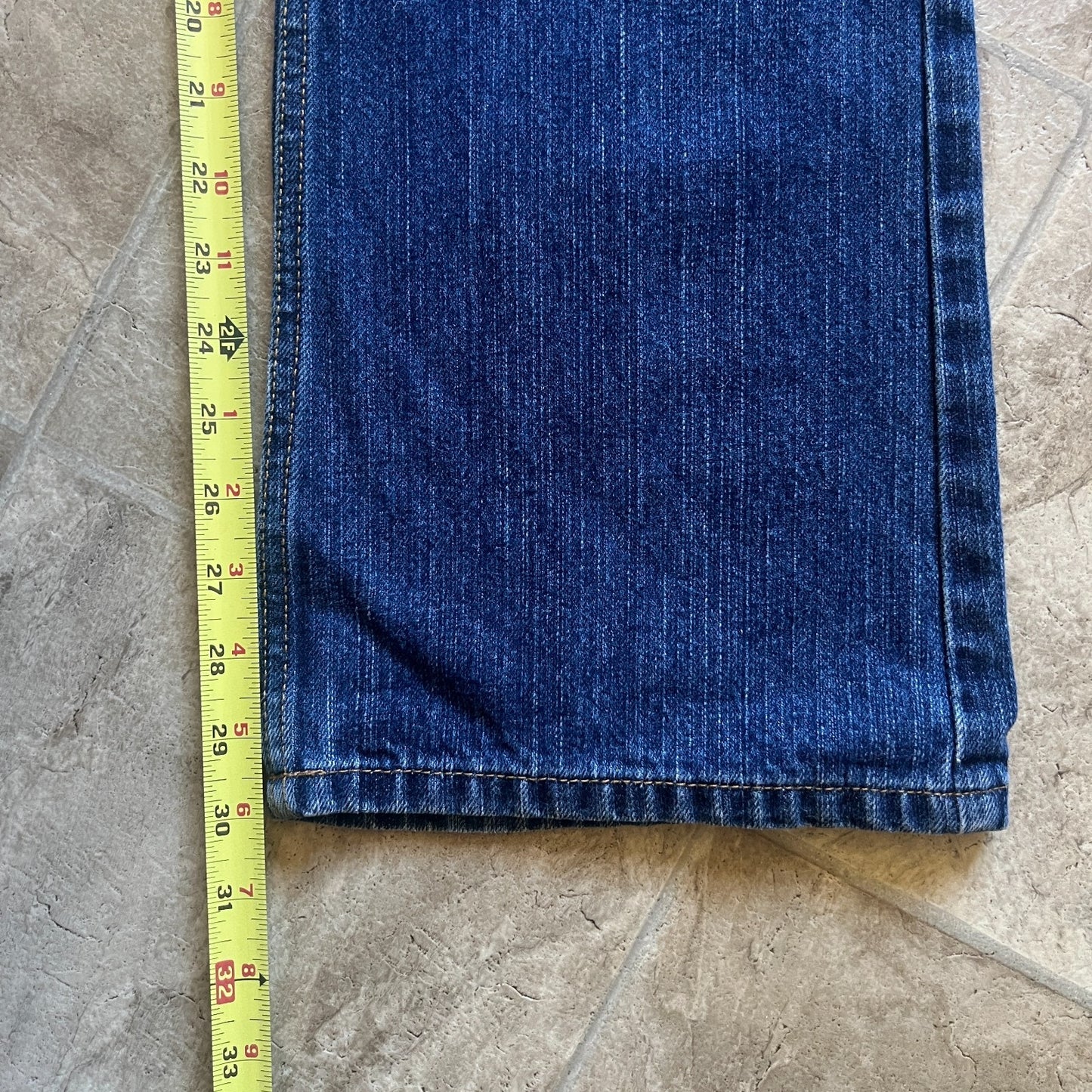 Vintage 90s Express Womens Low Rise Flare Jeans Size 5/6 Dark Wash Boho Festival