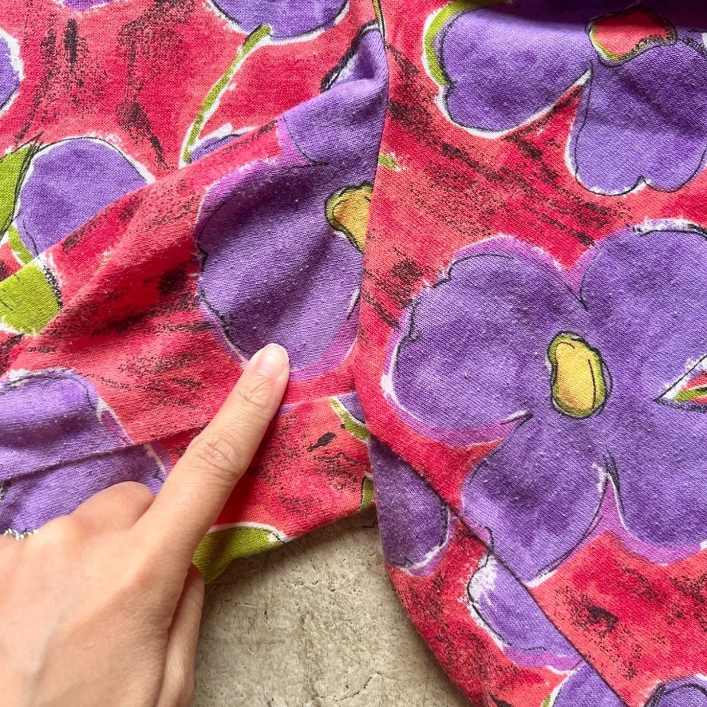 Vtg 80s YS Sport Floral Shorts 2X Multi-color Elastic Whimsical Vibrant Artsy