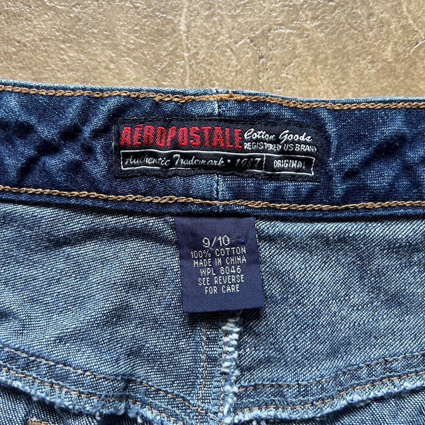 Vintage Y2k Aeropostale Denim Mini Skirt 9/10 Festival Indie Baddie Classic Boho