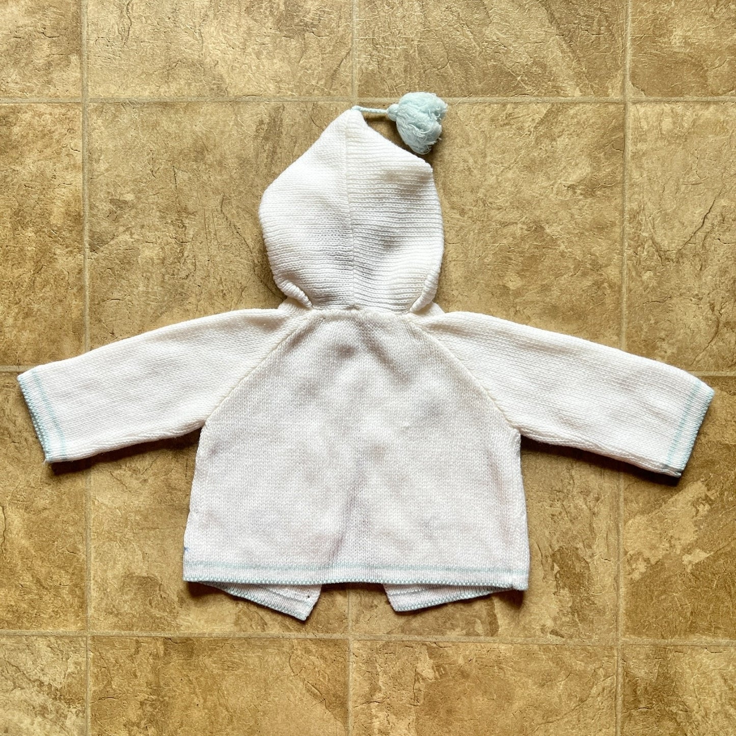 Vtg Carriage Boutiques Knit Cardigan Hooded Embroidered Sailboat Nautical Beachy