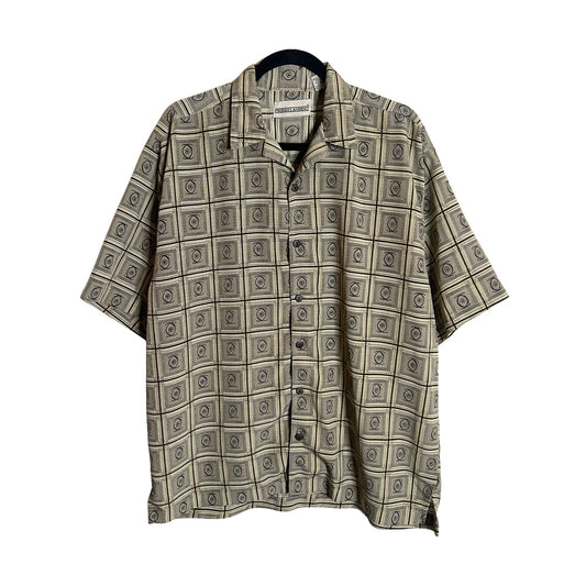 Vtg 90s Prides Landing Shirt Geometric Groovy Resort Vacation Cruise Summer