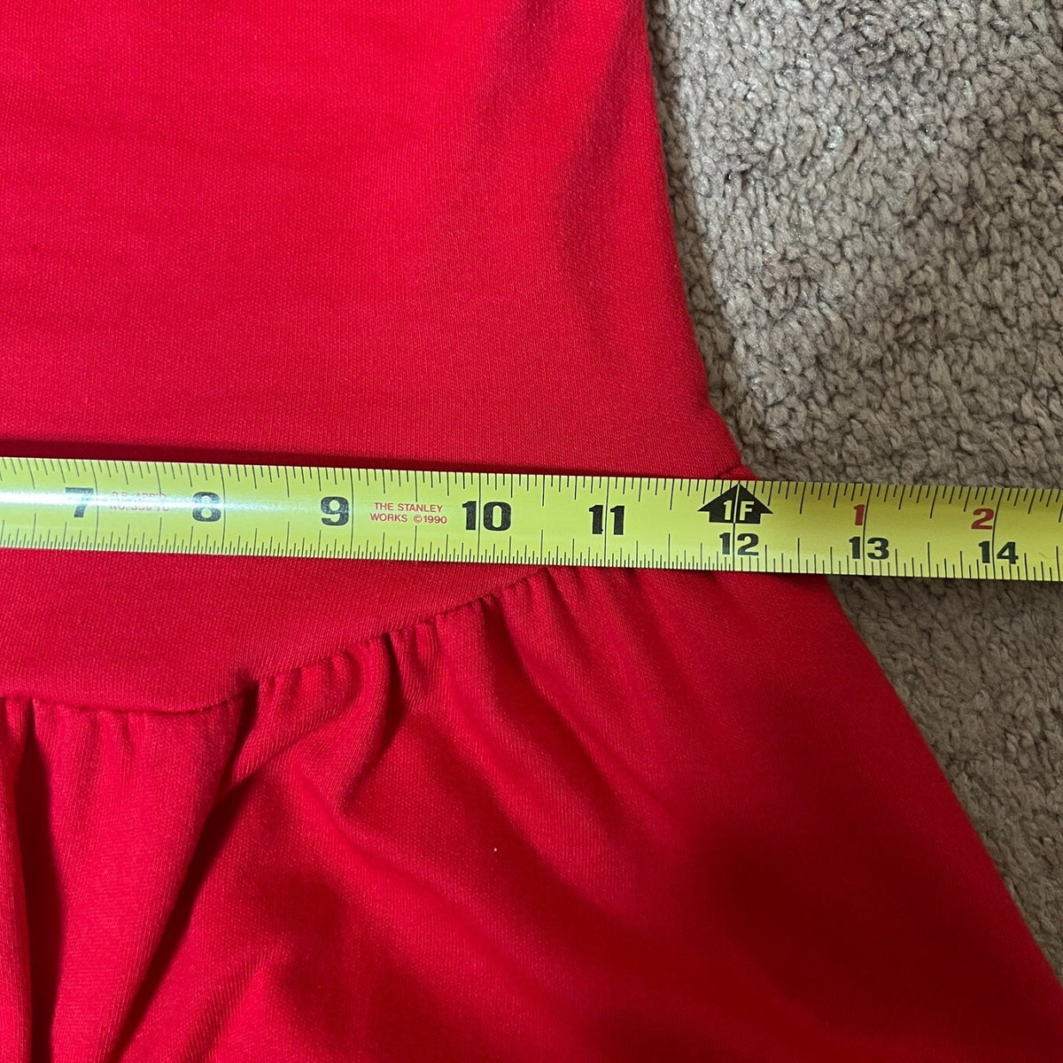 Vintage 80s Oops California Midi Dress Tomato Red Drop Waist Whimsical Romantic