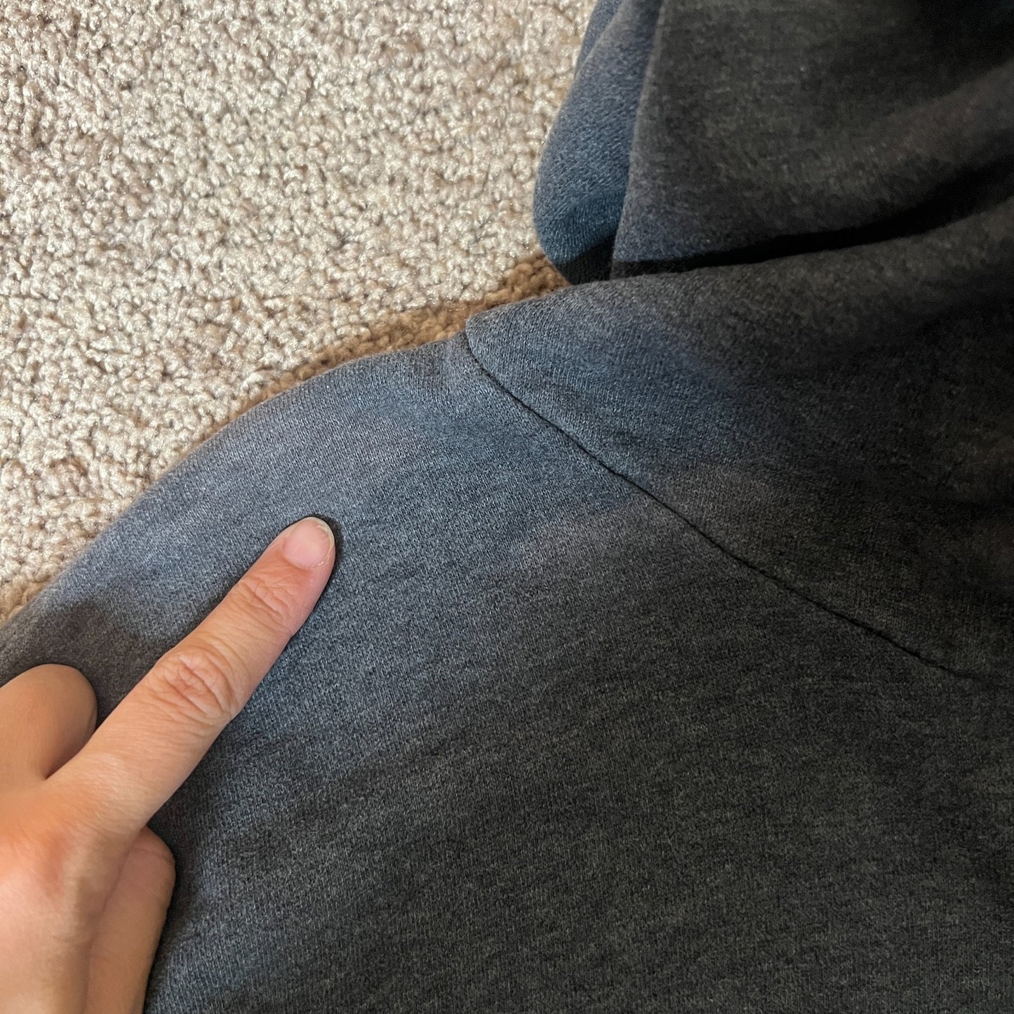 Vintage Y2K Aeropostale Mens Jacket Size XL Charcoal Gray Full Zip Hooded Skater Grunge