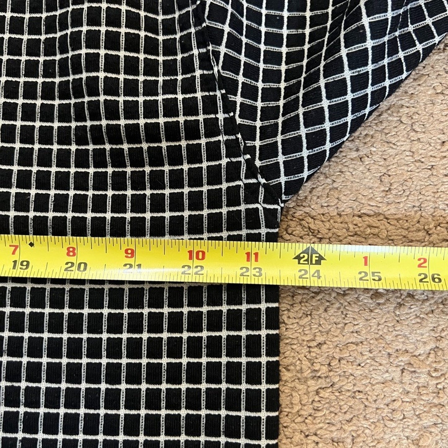 Vtg 90s Nriza Mens Polo Shirt XL Black White Plaid Preppy Golf Mod Minimalist