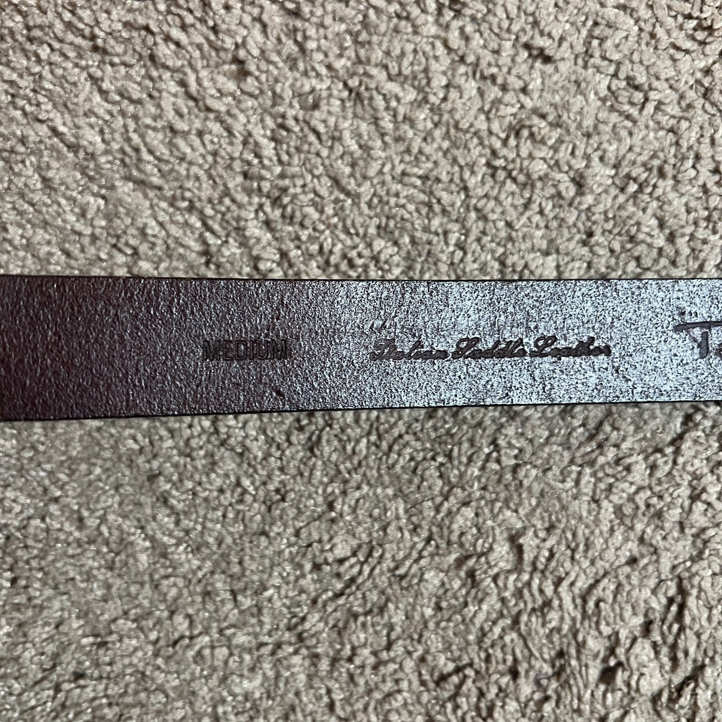 Vtg Talbots Saddle Leather Belt M Wicker Brown Western Classic Boho Minimalist