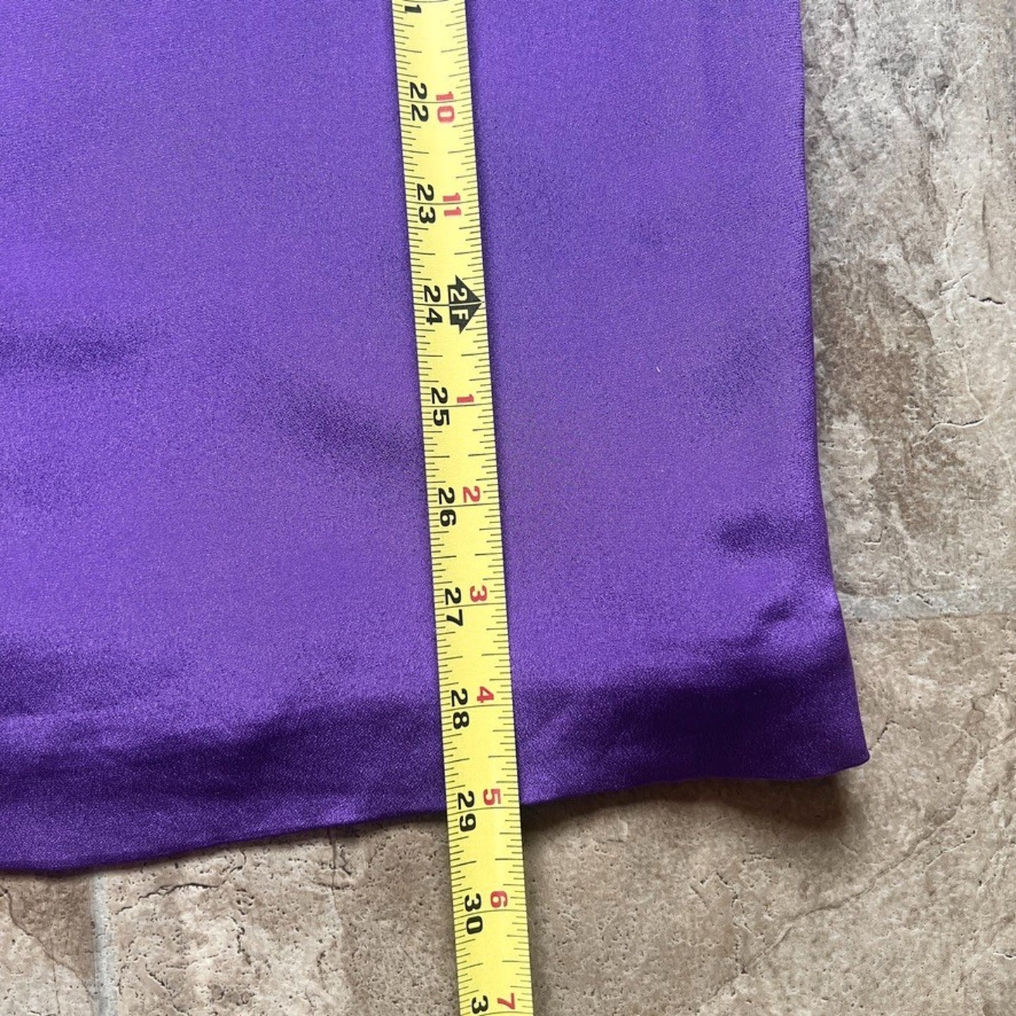 Vtg 90s Amanda Smith 100% Silk Pencil Skirt 22W Purple Formal Elegant Classic
