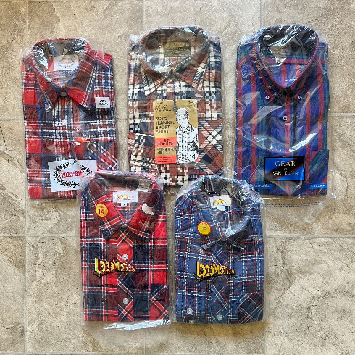 Vintage 70s Towncraft Prep Shirt Boys 12 Plaid Flannel Deadstock Autumn Classic