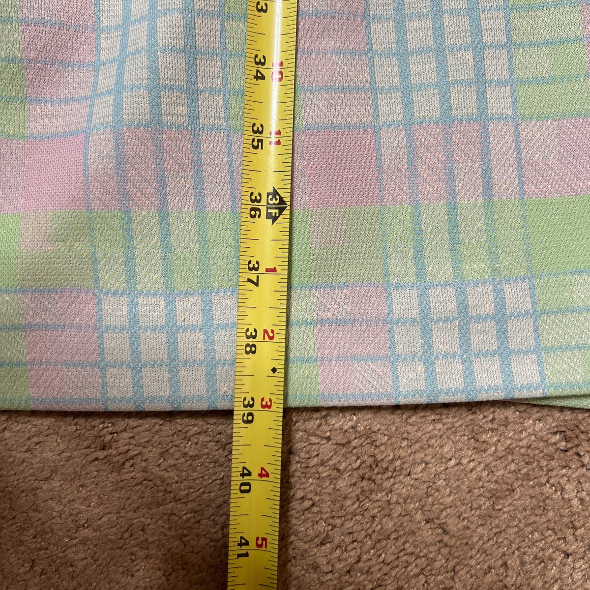 Vtg 70s Kay Windsor Dress Pastel Plaid Faux Wrap Mod Preppy Whimsical Candycore