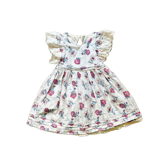 Cupcakes & Cashmere Toddler Dress 3T Floral Swiss Dot
