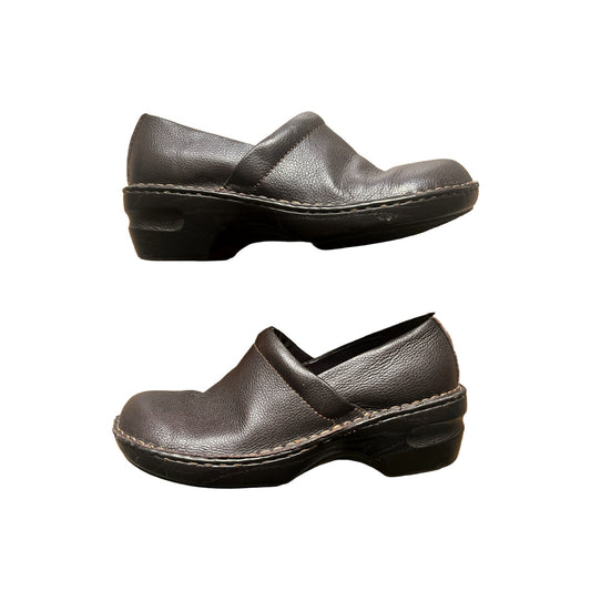 Sonoma Womens Leather Clogs Size 9.5 Dark Brown